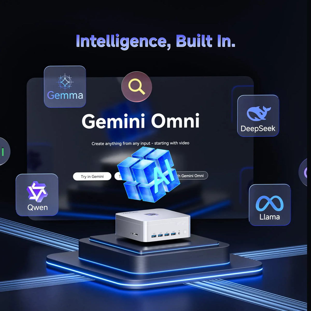 AX9 Max AI Mini PC | AMD Ryzen™ AI 9 HX 470 CPU.