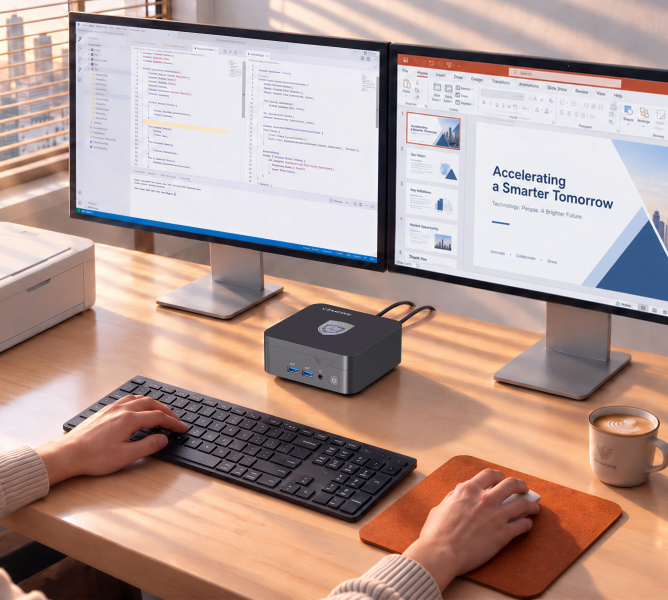 Exécutez des machines virtuelles, compilez du code, travaillez sur de grandes feuilles de calcul Excel ou gérez simultanément des dizaines d’onglets de navigateur et d’applications. Grâce à de puissantes performances multitâches, même les flux de travail complexes restent fluides et réactifs.